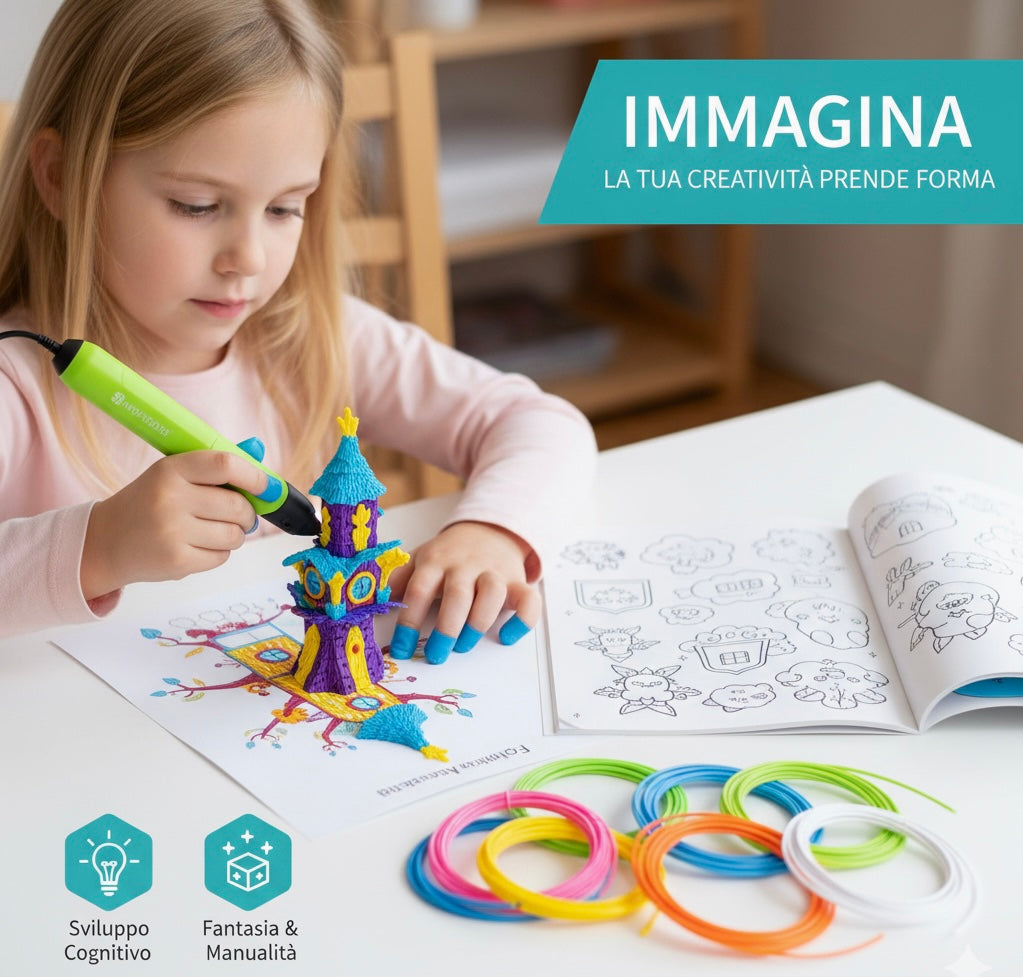 Complete 3D Pen Set – 12-Color Filament