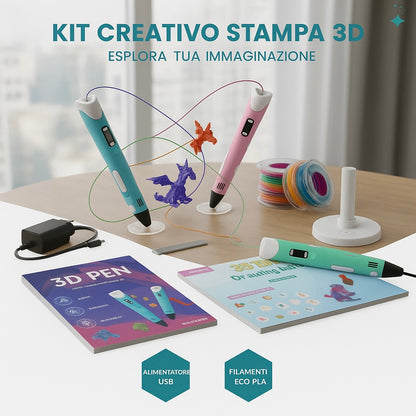 Pack Complet Stylo 3D - Filaments 12 Couleurs