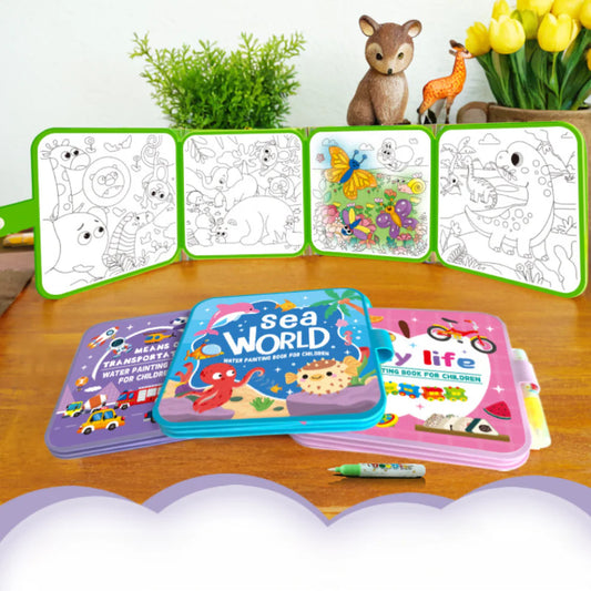 Mess-Free Reusable Water Coloring Book